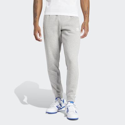 Sporthose ADIDAS ORIGINALS "3-STRIPES PANT", Herren, Gr. S, N-Gr, grau (medium grau heather), Obermaterial: 70% Baumwolle, 30% Polyester, clean, sportlich, Hosen