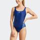 Badeanzug ADIDAS PERFORMANCE "3S SWIMSUIT" Gr. 34, N-Gr, blau (dark blue, blue burst) Damen Badeanzüge Bekleidung