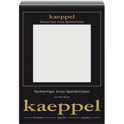 Spannbettlaken KAEPPEL "Single Jersey Mako Cotton", silber, B:90-100cm L:200cm, Jersey, Obermaterial: 100% Baumwolle, Laken, Bettlaken aus 100% Baumwolle Image