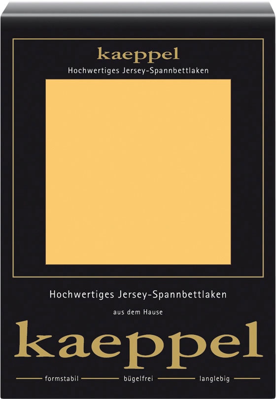 Spannbettlaken KAEPPEL "Single Jersey Mako Cotton", gelb (mais), L:200cm, Jersey, Obermaterial: 100% Baumwolle, Bettlaken, Bettlaken aus 100% Baumwolle Image