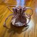 J. Crew Bags | J. Crew Mini Pink Metallic Leather Drawstring Pouch Handbag | Color: Pink | Size: Os