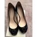 Coach Shoes | Coach ‘Tatiana’ Burnished Leather Peep-Toe Pumps, Black (Q1041) | Color: Black | Size: 9