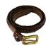 Coach Accessories | Coach Leather Braided Woven Waist Belt With Gold Tone Buckle Women Size 34 Brown | Color: Brown | Size: Os