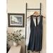 Free People Dresses | Free People | Glittery Black Mini Dress Empire Waist Size Medium | Color: Black/Silver | Size: M