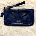 Coach Bags | Coach Ashley Blue Patent Leather Large Clutch Mini Bag Wristlet Wallet | Color: Blue | Size: Os