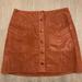 Free People Skirts | Like New Free People Caramel Colored Button Down Mini Skirt - Size 2 Sku:290 | Color: Brown/Tan | Size: 2