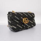 Gucci Bags | Gucci Shoulder Bag Gg Marmont Balenciaga Leather Black Gold Hardware | Color: Black/Brown | Size: Os