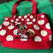 Disney Bags | Disneyland Resort Minnie Mouse Tote Purse Bag White Red Polka Dot | Color: Red | Size: Os