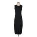 Current Air Casual Dress - Midi Crew Neck Sleeveless: Black Print Dresses - Women's Size Small