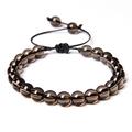 Multicolor Natural Stone Braided Braclets for Women Men Agates Crystal Quartzs Bracelet&Bangle Energy Jewelry,31.Smoky Quartz,Adjustable