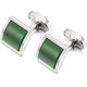 Men's Shirt Cufflinks Green Glass Cufflinks for Mens Shirt Cuffs Button Cuff Links Wedding Groom Cufflink