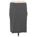 Elle Casual Skirt: Gray Tweed Bottoms - Women's Size Medium