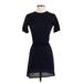 Zara Casual Dress - Mini: Blue Stripes Dresses - Women's Size Small