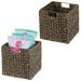 mDesign Woven Hyacinth Kitchen Storage Organizer Basket Bin Seagrass in Black | 5.95 H x 14.55 W x 13.85 D in | Wayfair 14821MDK