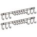 mDesign Metal Wall Mount Storage Rack for Ties, Belts, 12 Hooks, 2 Pack Metal in Brown/Gray | 2.25 H x 3 W x 15 D in | Wayfair 3826MDCO