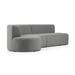 Lark Manor™ Crabill 104.25" Wide Outdoor Curved Patio Sectional Metal in Gray | 31.5 H x 104.25 W x 67 D in | Wayfair