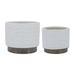 Mercer41 2-Piece Set of Ceramic Planters - 6" & 8"- Unique Contemporary Planter Set for Indoor or Outdoor Plants Ceramic in White | Wayfair