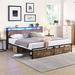 Wrought Studio™ Platform Bed Frame w/ Storage Headboard, Charging Station & LED Light | 39 H x 60.2 W x 86.6 D in | Wayfair