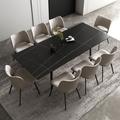 Corrigan Studio® Madlaina Dining Table & Chairs Set Wood/Upholstered/Metal in Black | 29.5 H x 62.9 W x 94.4 D in | Wayfair