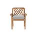 Willow Creek Designs Monterey Fabric Mission Back Arm Chair Sunbrella®/Wood/Upholstered/Canvas in White/Brown | 35.5 H x 28.5 W x 23.5 D in | Wayfair