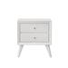 George Oliver Hooriya 2 - Drawer Nightstand in White Wood in Brown/White | 24 H x 23 W x 16 D in | Wayfair 00A12337AFCE46849770A0BA77A3A0C0