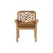 Willow Creek Designs Monterey Fabric Mission Back Arm Chair Sunbrella®/Wood/Upholstered/Canvas in White/Brown | 35.5 H x 28.5 W x 23.5 D in | Wayfair