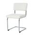 Brayden Studio® Daila Dining Chair Upholstered/Metal in Gray/White | 33.7 H x 16.92 W x 17.5 D in | Wayfair 9F0011BF6E3146F39B7D9C7EF63990A2