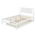 Red Barrel Studio® Micaela Platform Bed Wood in White | 39.4 H x 57.5 W x 78 D in | Wayfair D430107BAA414ACB8F8FDB78A775D479