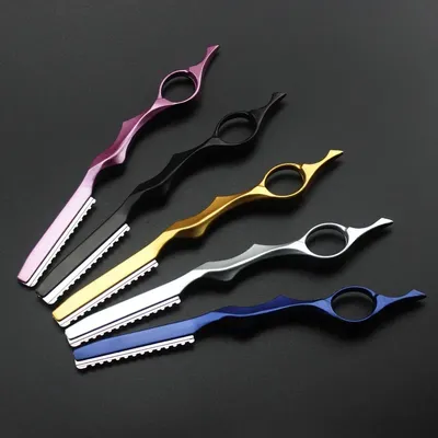 Couteau de coupe en acier inoxydable pour salon de coiffure rasoir amincissant outils de coupe