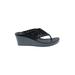 Skechers Wedges: Black Solid Shoes - Women's Size 9 - Open Toe