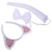 1 Set Cosplay Cat Ears Headband Bow Tie Dress-up Animal Ear Hairband Tail Prop for Party