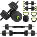 Adjustable Weight Dumbbell Set, 66LBS/88LBS 4 in1 Dumbbells Set, Dumbbell, Barbell, Kettlebell and Push-up for Home Gym - Green