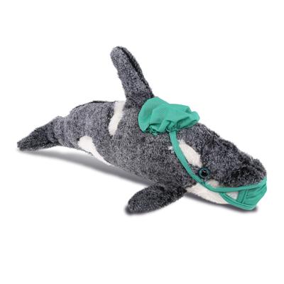 DolliBu Killer Whale Doctor Plush with Cute Scrub Cap and Face Mask - 18 inches