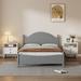 3 Pieces Bedroom Sets Queen Solid Wood Platform Bed with 2 Nightstands