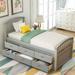 Twin Size Solid Wood Storage Kids Platform Bed Frame with 6 Drawers