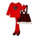 Disney Minnie Mouse Baby Girl Jumper Dress Top & Tights Outfit 3pc set