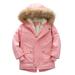 Children s Parka Jacket Winter Velvet Fleece Padded Coat Winter Fashion Hooded Boy s Thick Warm Coat Cotton-Padded Hoodies Jacket 3-4 Years