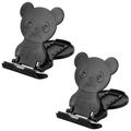 2pcs Panda Mobile Phone Holder Universal Cell Phone Phone Support (Black)