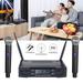 2 Channel UHF Wireless Dual Microphone Cordless Handheld Mic System Household US