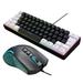 HXSJ V700BW+X100 USB Computer Keyboard and Mouse Kit with 61-key Wired RGB Backlight + Wired Gaming Mouse Colorful LED Lighting 4-Level DPI Max.3600DPI for PC Laptop