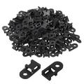 Uxcell 250pcs Cable Tie Base Saddle Type Mount Wire Holder 0.79 x0.38 x0.2 Wire Clips Organizer Clamp Black 0.16 Dia