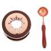 2pcs Practical Sealing Stamp Wax Furnace Portable DIY Melting Stove with Spoon