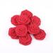 NUOLUX 6pcs Burlap Roses Hessian Jute Flower Rustic Vintage Rose for Christmas Wedding Embellishments (Red)