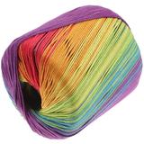 1 Roll Cotton Yarn Rainbow Knitting Yarn Fingering Weight Crochet Yarn For Hand Knitting DIY Sweater Blanket Costume ( Rainbow )