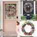 Easter Decorations for the Home 16In Front Door Wreath Metal Butterfly Wall Decor Spring Summer Floral Wreaths for Indoor Outdoor Home Office Front Porch Hanging Decoration