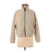 American Eagle Outfitters Faux Fur Jacket: Short Tan Solid Jackets & Outerwear - Women's Size Small