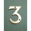 Brass Bee 0 Nine Screw Fixing Numerals In Brass Finish