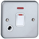 Deta Metal Clad 20A DP Switch With Flex Outlet & Neon & Back Box With Knockouts - M1214FL
