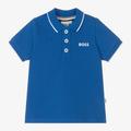 Boss Baby Boys Blue Cotton Polo Shirt