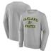 Men's Fanatics Branded Gray Oakland Athletics Heart & Soul Pullover Sweatshirt